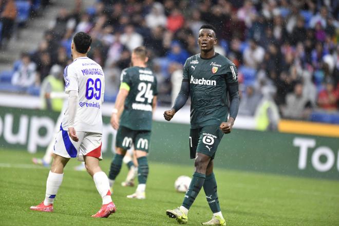 Juma Bah, durante un partido del Lens (Foto: Cordon Press).