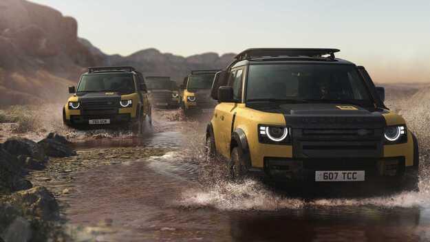 Imagen de varios modelos del Defender 110 Trophy Edition.