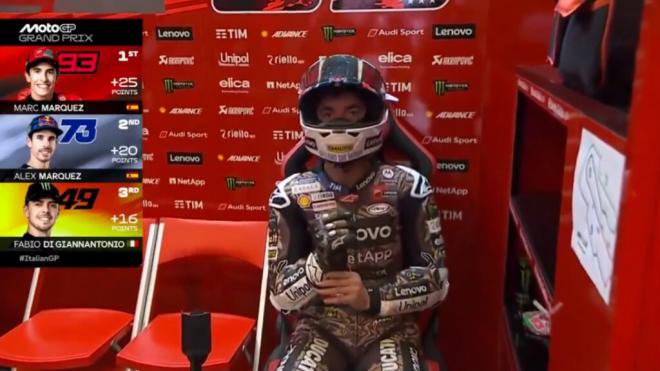 Pecco Bagnaia, tras la carrera en Mugello del Gran Premio de Italia (Foto: MotoGP).
