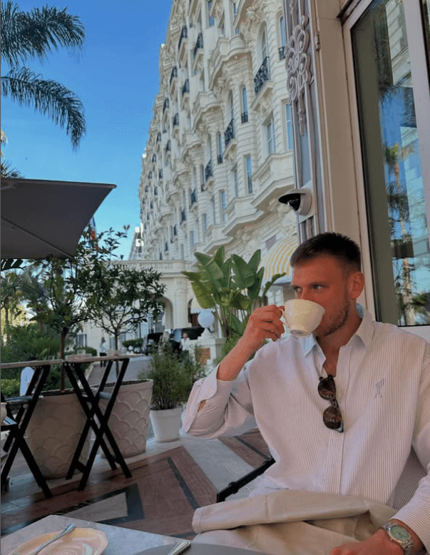 Karl Hein de vacaciones en Cannes, Francia