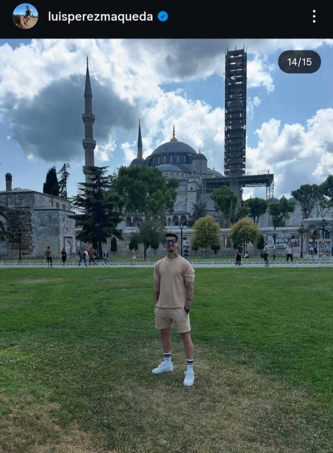 Luis Pérez de vacaciones en Turquía