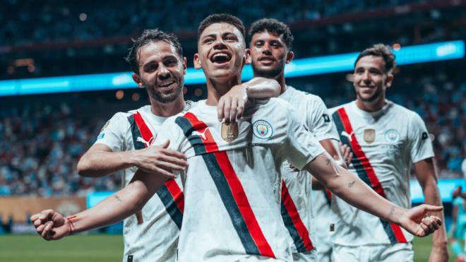 El Manchester City celebra un gol en el Mundial de Clubes ('X' @Mancity)