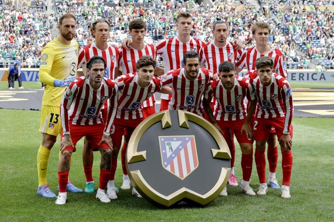 El once titular del Atlético de Madrid frente a Seattle Sounders (EFE)