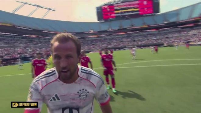 La protesta de Kane en el gol anulado del Bayern (Telecinco)