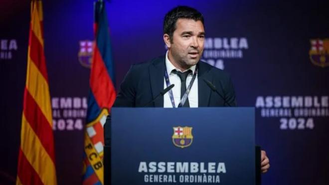 Deco, director deportivo del Barcelona, en la Asamblea del año pasado (foto: FC Barcelona).
