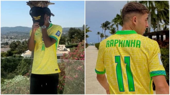 Alejandro Balde y Fermín López también vistieron la camiseta de Raphinha.