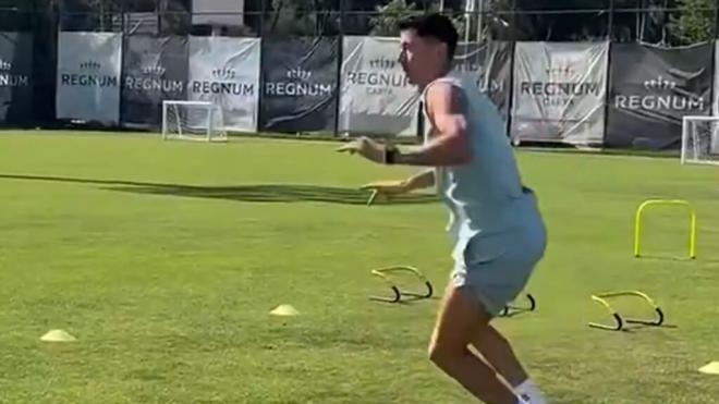 Lewandowski, entrenando (Foto: FC Barcelona)