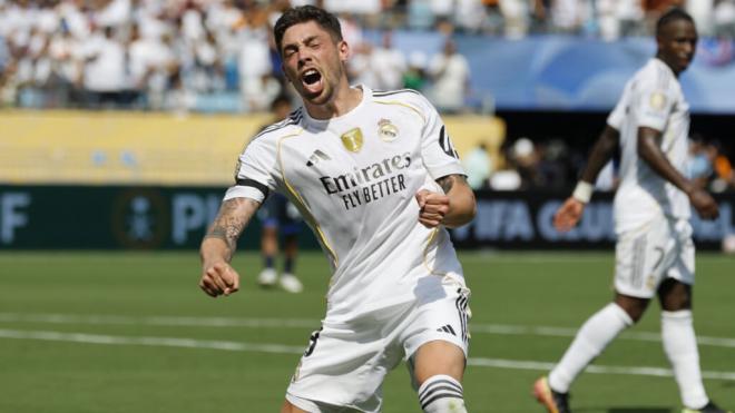 Fede Valverde en un partido del Mundial de Clubes (Foto: EFE)