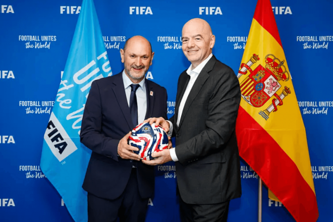 Rafael Louzán con Infantino