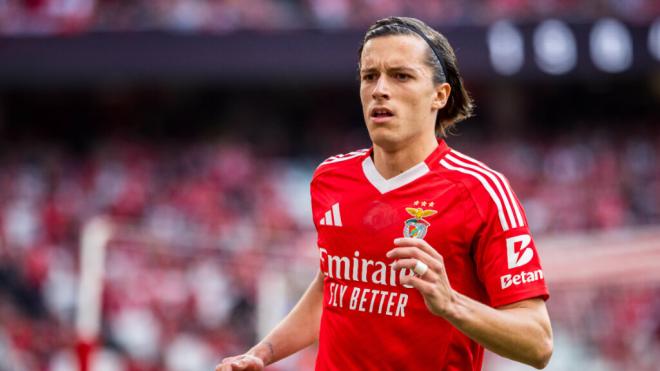 Álvaro Carreras durante un partido con Benfica (Fuente: Cordon Press)