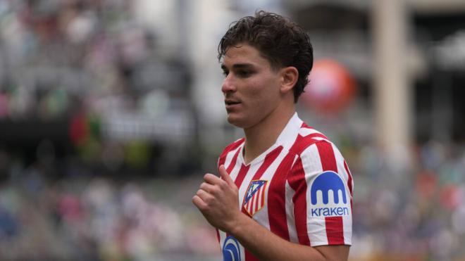 Julián Álvarez durante un partido del Atlético de Madrid (Fuente: Cordon Press)