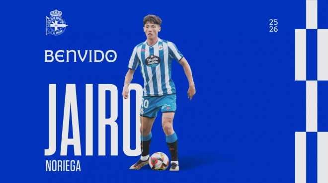 Jairo Noriega, primer fichaje herculino. (Foto: RCD)