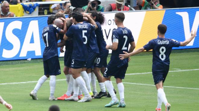 El Auckland City celebrando su gol en el Mundial de Clubes (Cordon Press)