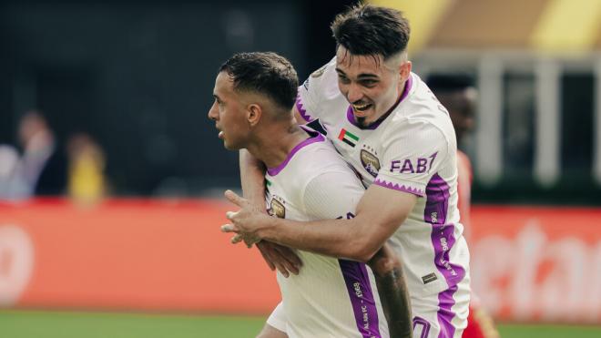 Al-Ain celebrando el gol de la victoria (Redes Sociales)