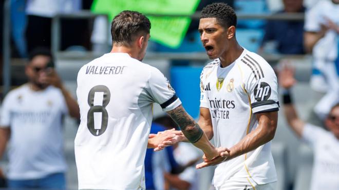 Valverde y Bellingham celebrando un gol (Real Madrid)