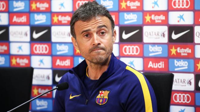 Luis Enrique, en una rueda de prensa del FC Barcelona (Cordon Press)