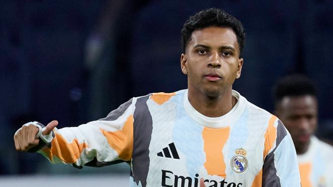 Rodrygo Goes, en un calentamiento del Real Madrid (Cordon Press)