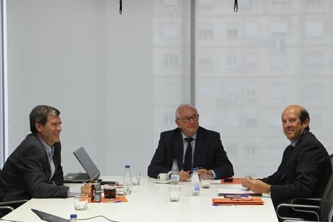Vicente Andreu Fajardo junto a Aurelio Martínez y Manuel Llorente