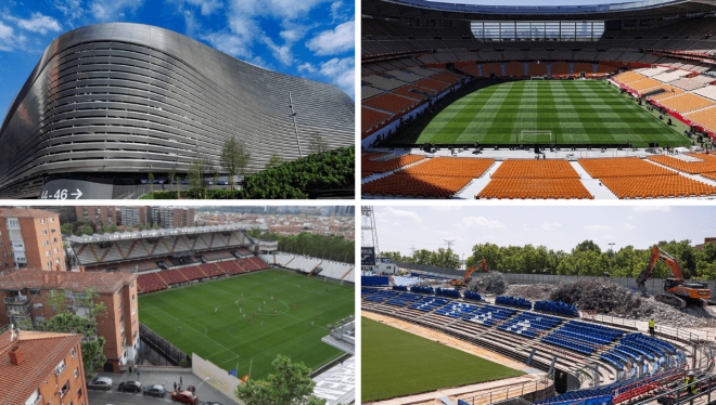 Los estadios de LaLiga para el curso 25/26: del Bernabéu al Coliseum.