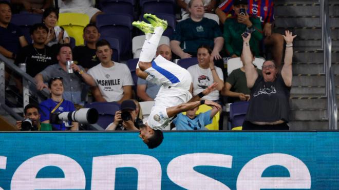 Al-Dawsari celebrando su gol en el Al Hilal - Pachuca (Fuente: Cordon Press)