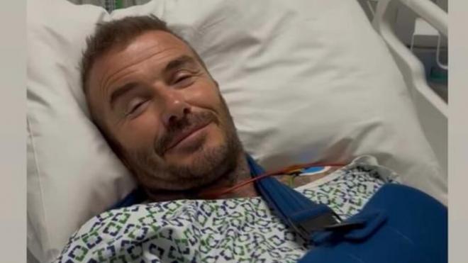 David Beckham en el hospital (@victoriabeckham)