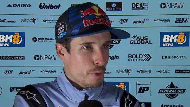 Álex Márquez no se fía de las caídas de su hermano Marc Márquez en Assen (captura DAZN)