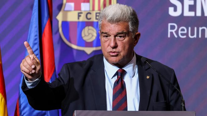 Joan Laporta, en un acto oficial del FC Barcelona (Europa Press)