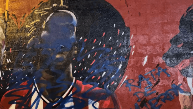 El mural de Nico Williams, destrozado de nuevo.