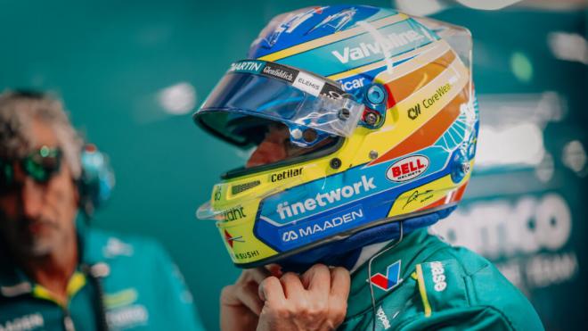 Fernando Alonso, en la clasificación del Gran Premio de Austria (Foto: Aston Martin).