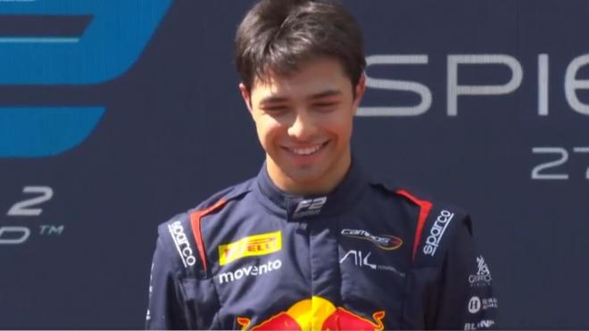 Pepe Martí, ganador de la 'sprint' del GP de Austria de F2 (Foto: DAZN).