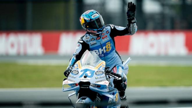 Álex Márquez, durante la 'sprint' del Gran Premio de Assen (Foto: @alexmarquez73).
