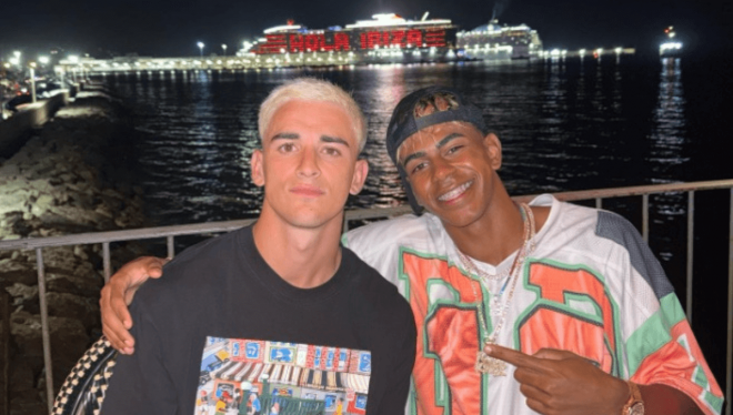Gavi muestra su nuevo look en Ibiza junto a Lamine Yamal y las redes arden: