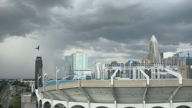 Amenaza de tormenta sobre el Bank of America Stadium
