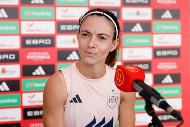 Aitana Bonmatí, en una rueda de prensa de la selección (FOTO: Europa Press).