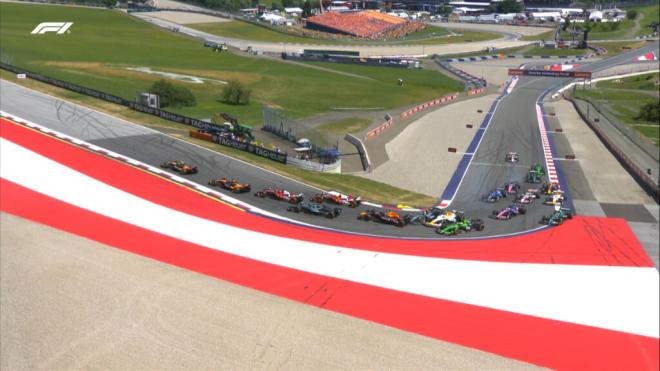 Kimi Antonelli y Max Verstappen, en el GP de Austria (Foto: F1).
