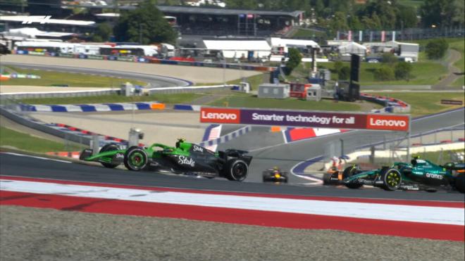 Fernando Alonso y Gabriel Bortoleto, en el GP de Austria (Foto: F1).