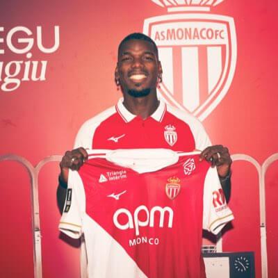 Paul Pogba en su presentación con el Mónaco (Foto: X)