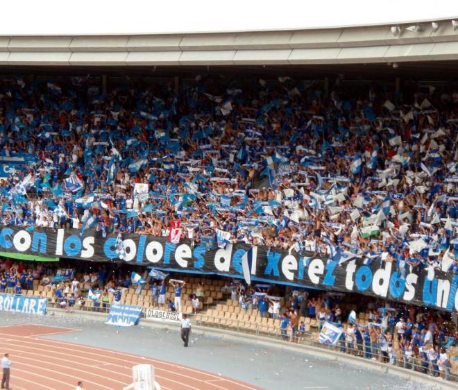 Aficionados del Xerez CD, en Chapín en 2009 (Foto: XCD).
