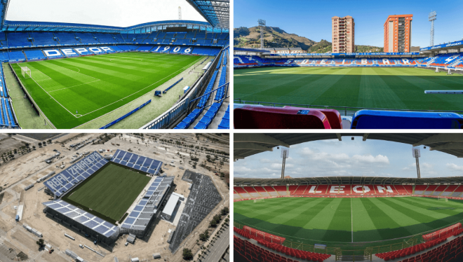 Los estadios de LaLiga Hypermotion, ordenados por capacidad.