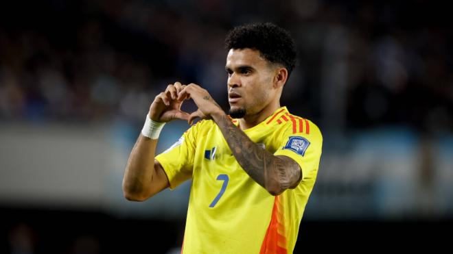 Luis Díaz, en un partido con Colombia (Cordon Press)