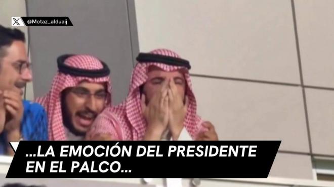 Fahad bin Nafel, propietario del Al-Hilal, llorando en las gradas (Cuatro)