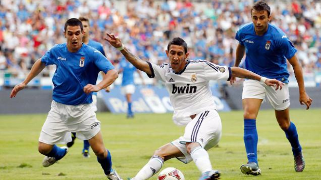 Di María, en un amistoso entre Real Madrid y Oviedo (Foto: RM).