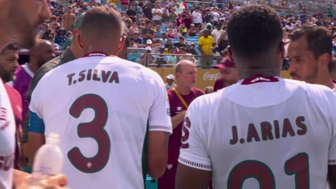 Thiago Silva hablando con su entrenador, Renato Gaúcho (Telecinco)