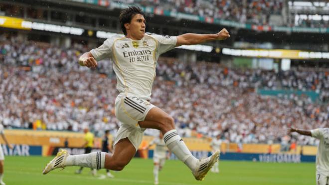 Gonzalo García dio el triunfo al Real Madrid ante la Juventus de Turín (foto: Cordon Press).