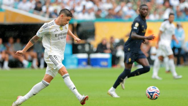 Fede Valverde, durante el Real Madrid-Juventus (foto: Cordon Press).