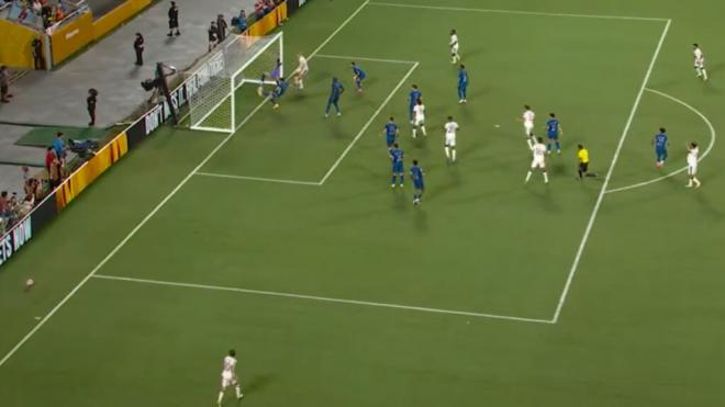 La ocasión de Haaland que no entró contra el Al Hilal (Captura de 'DAZN')