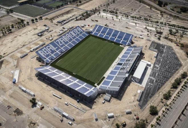 'Ibercaja Estadio', el nombre del nuevo estadio modular del Real Zaragoza.