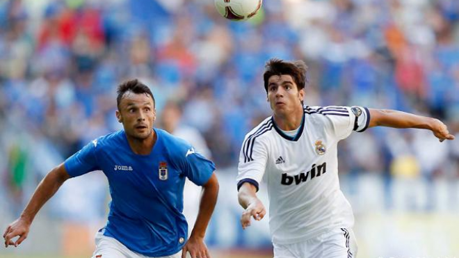 Morata, en un amistoso entre Real Madrid y Oviedo (Foto: RM).