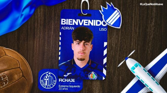Adrián Liso, nuevo jugador del Getafe.