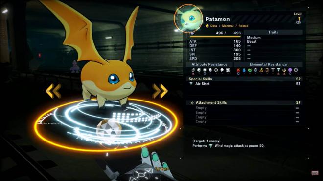 Patamon, uno de los iniciales de Digimon Story: Time Stranger
